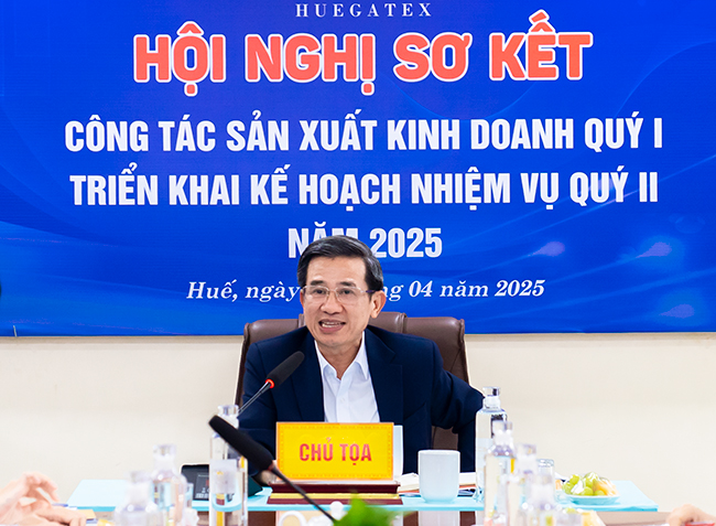 CÔNG TY CỔ PHẦN DỆT MAY HUẾ TỔ CHỨC SƠ KẾT  CÔNG TÁC SẢN XUẤT KINH DOANH QUÝ I VÀ TRIỂN KHAI NHIỆM VỤ, KẾ HOẠCH QUÝ II NĂM 2025