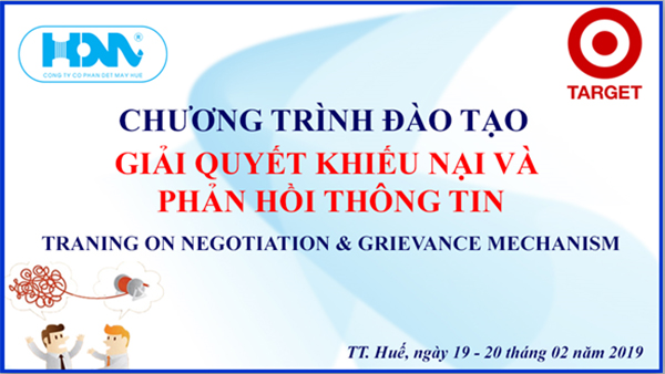 Phối hợp với Target đào tạo kỹ năng đàm phán, giải quyết khiếu nại và phản hồi thông tin.